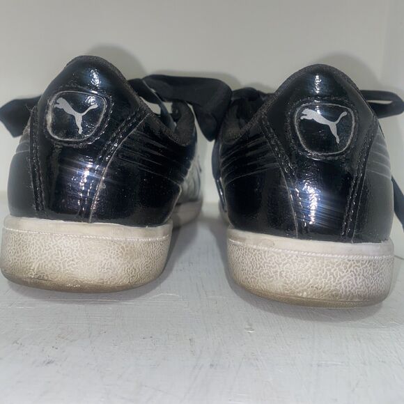 Puma Women’s Shoes Size 7.5 Shiny Patent Leather Casual Fashion Ribbon Laces - Picture 4 of 9